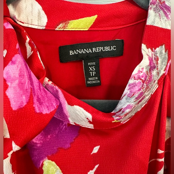 Banana Republic floral halter maxi dress size petite XS - Picture 4 of 5